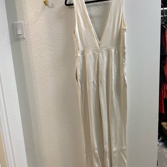 Vintage Ivory Silk Jumpsuit - Picture 2 of 6